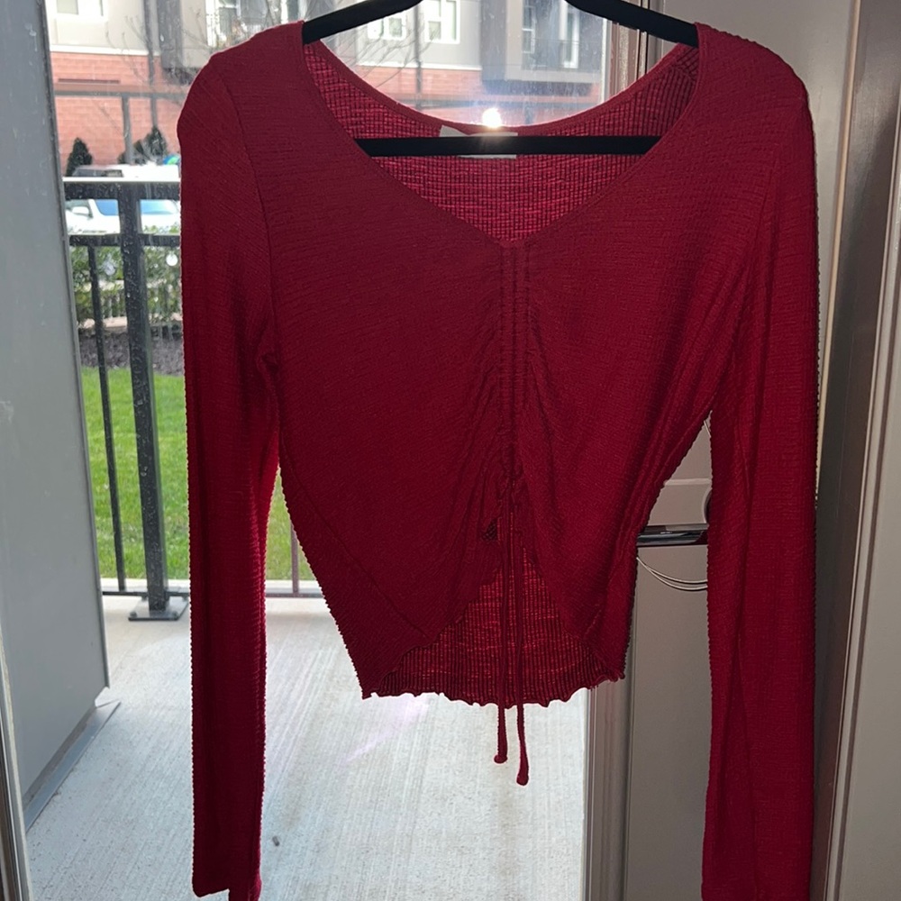 Beautiful deep red full sleeves top